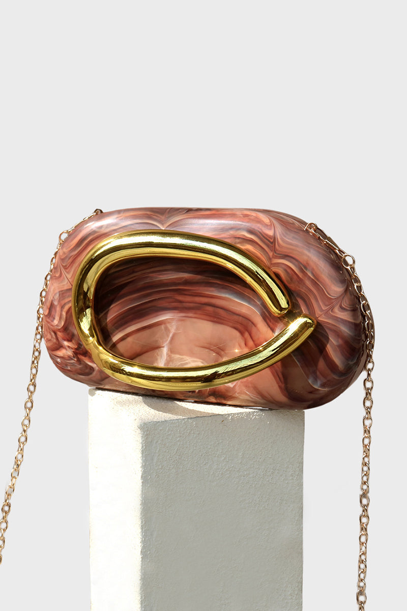 Mini Box Bag with Metal Handle