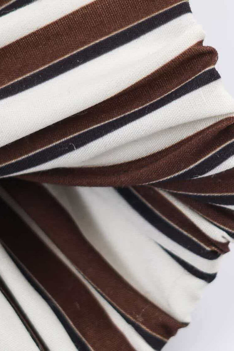Striped Stand Collar Jacket