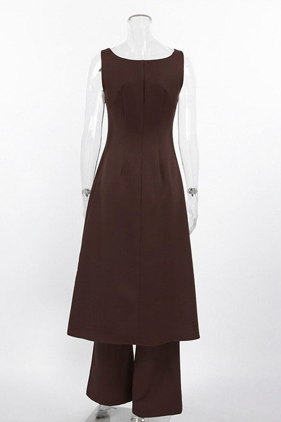 Elegant Sleeveless Pants Set