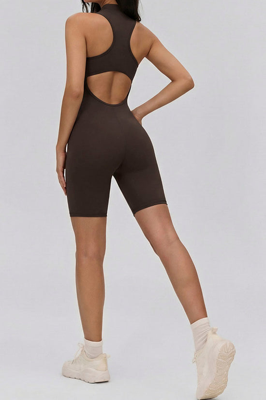 Chic Sleeveless Zip-Up Romper