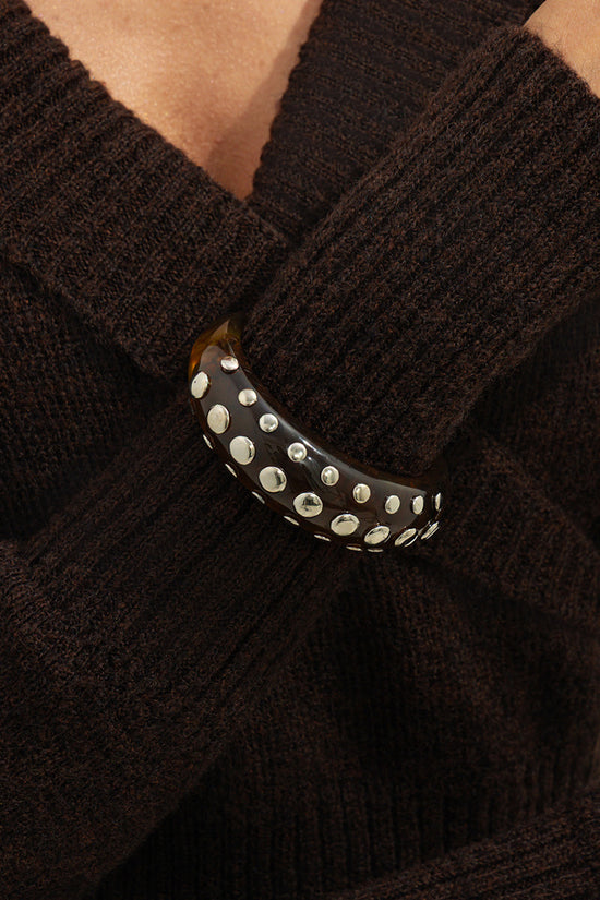 Studded Statement Bangle Bracelet