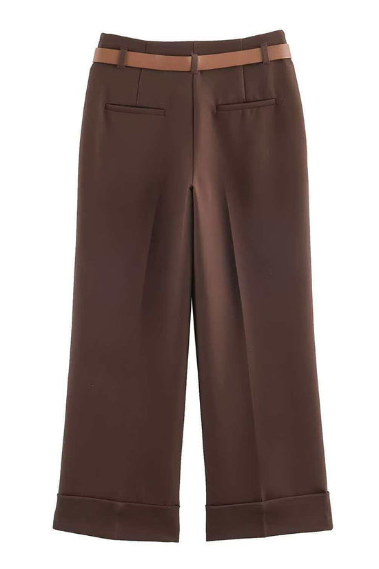 Wide-Leg Casual Pants