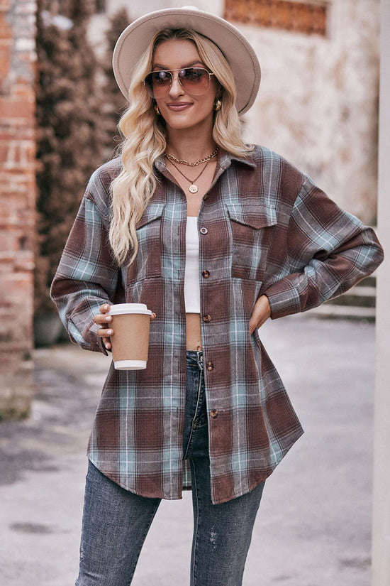 Plaid Button-Up Shirt