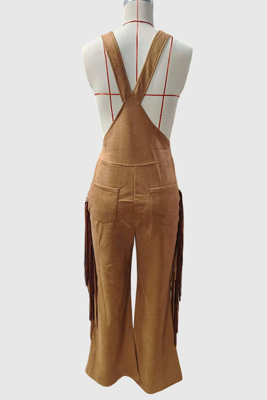 Fringe Pocket Buttoned Jumpsuit