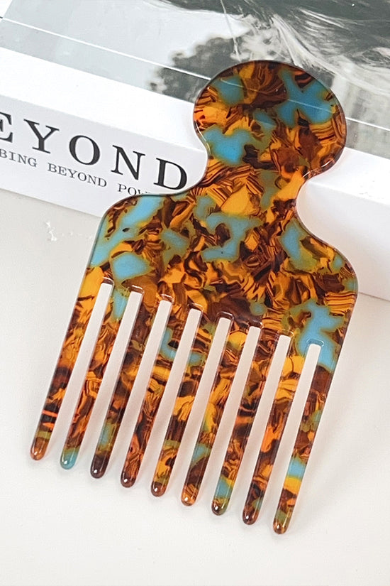 Striped Tortoise-Style Hair Pick