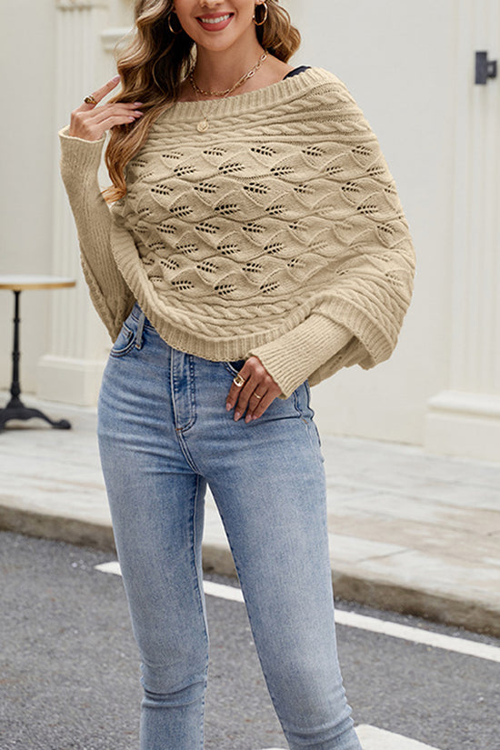 Textured Knit Off-Shoulder Shrug