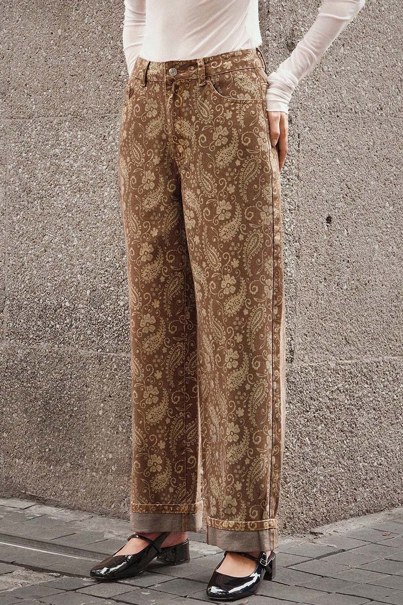 Paisley Straight Jeans