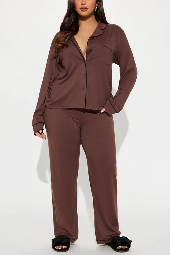 Relaxed Fit Long Sleeve Loungewear Set