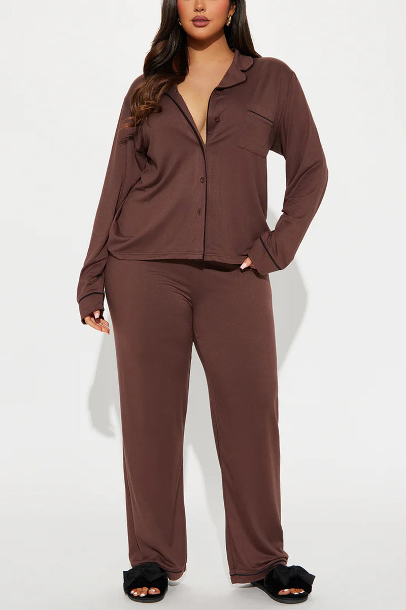 Relaxed Fit Long Sleeve Loungewear Set