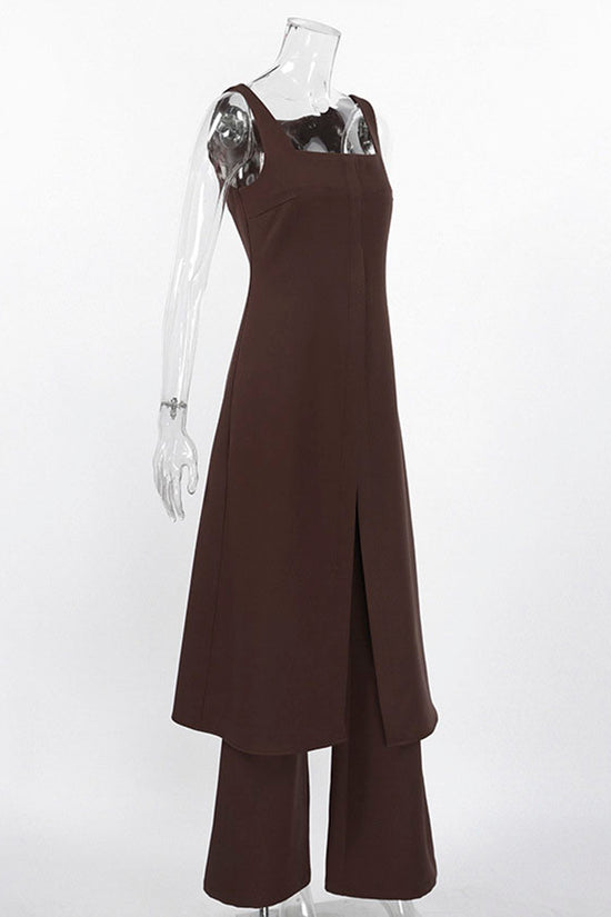 Elegant Sleeveless Pants Set