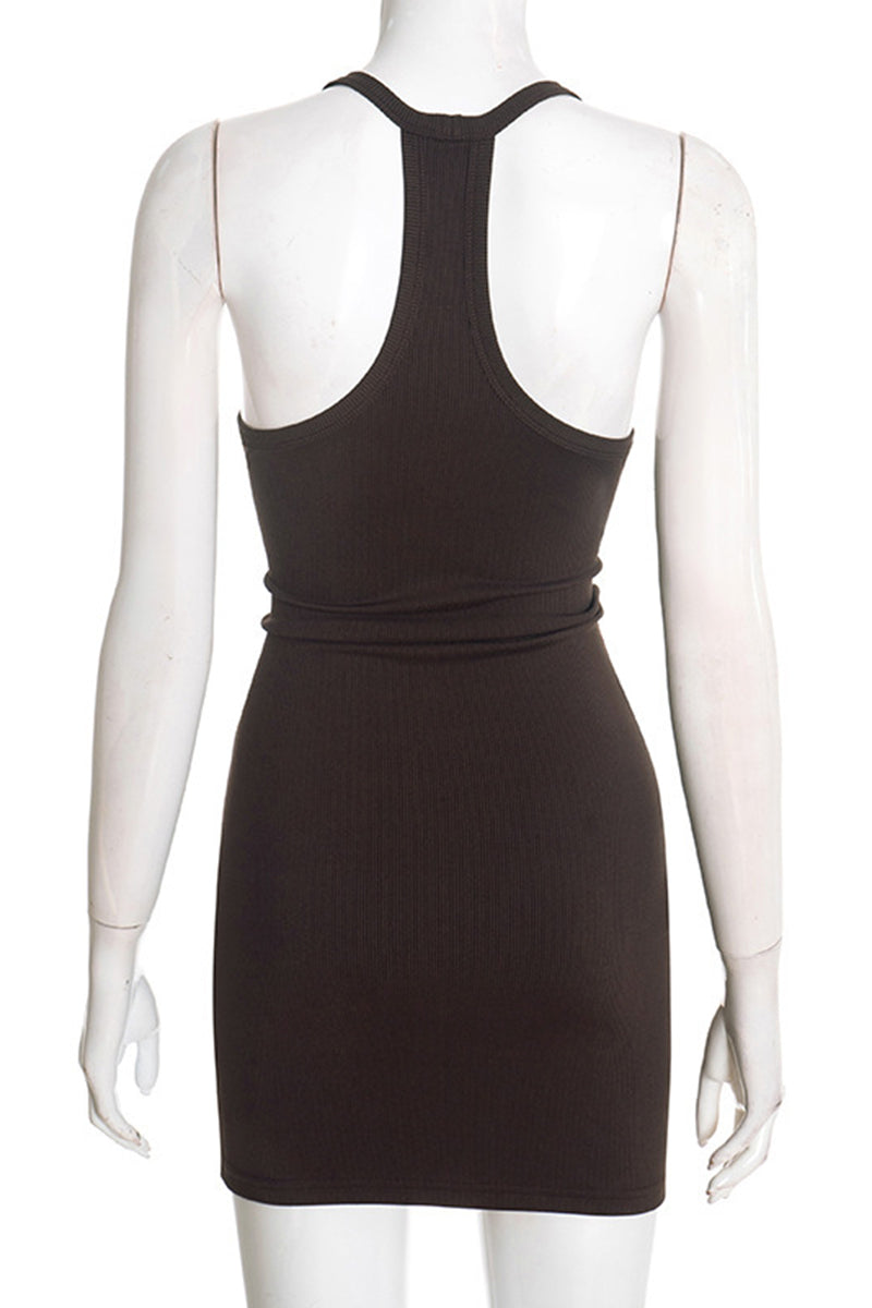 Sleeveless Bodycon Casual Dress