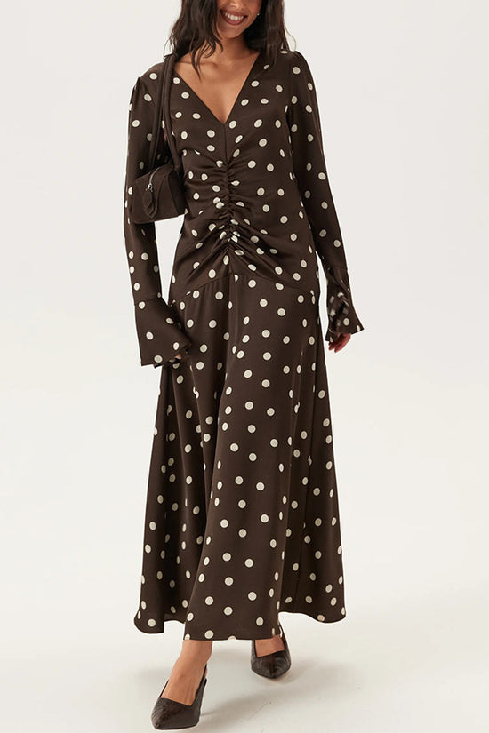 Polka Dot Long Sleeve Dress