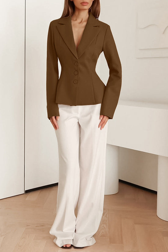 Tailored Fit Three-Button Blazer