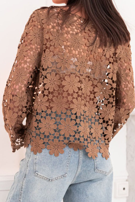 Floral Long Sleeve Cover-Up