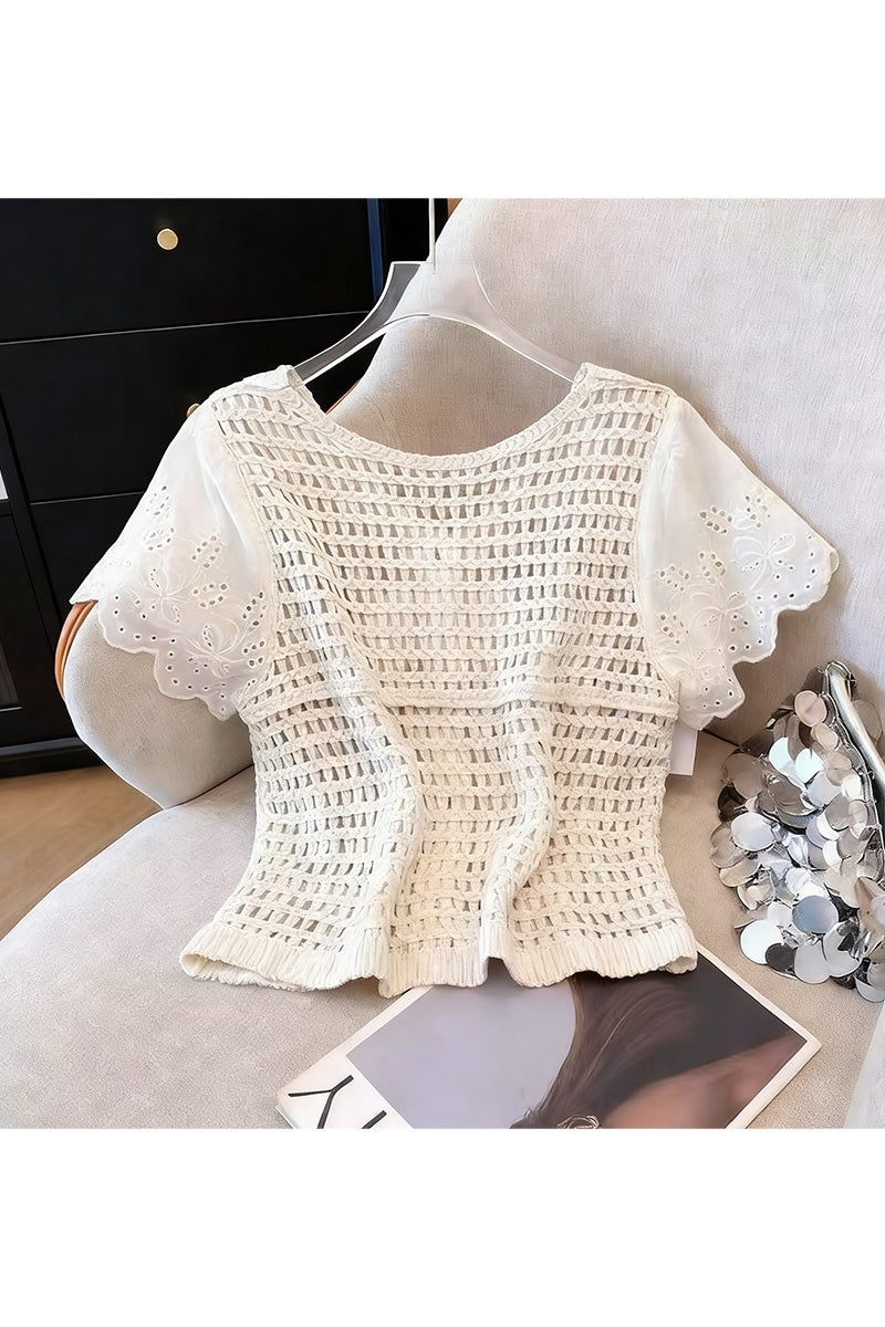 Floral Buttoned Blouse with Intricate Patterns