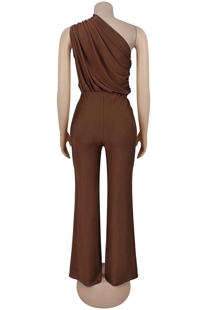 Elegant One-Shoulder Wide-Leg Jumpsuit