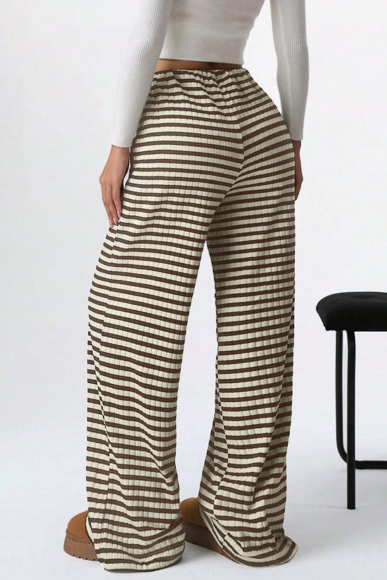Checkered Drawstring Casual Pants