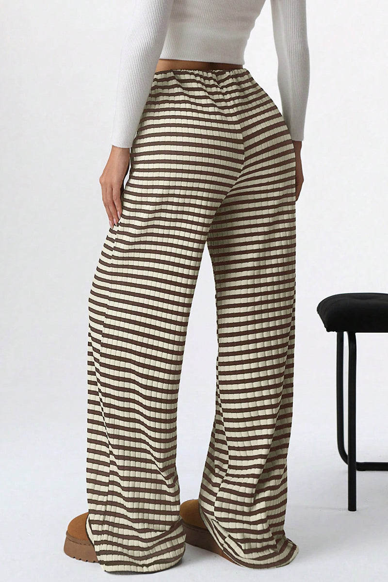 Checkered Drawstring Casual Pants