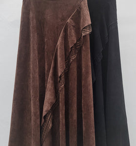Asymmetrical Midi Wrap Skirt