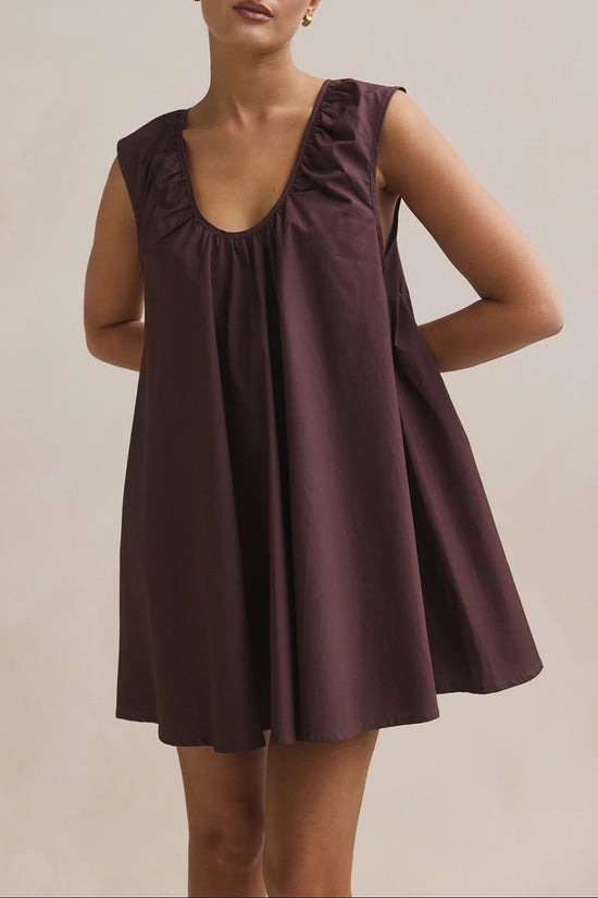 Polka Dot Sleeveless A-Line Dress