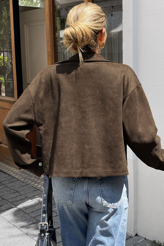 Chic Cropped Zip-Up Jacket