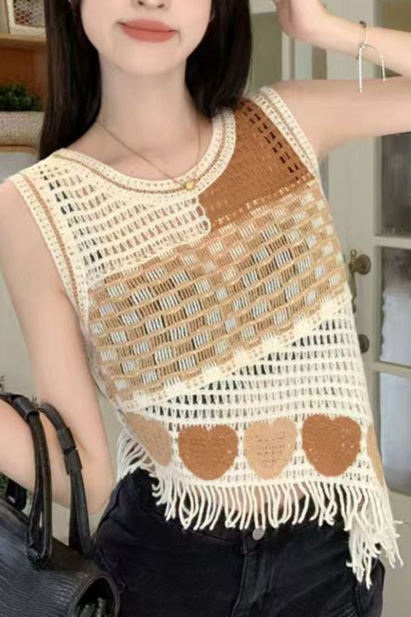 Heart Pattern Tank Top
