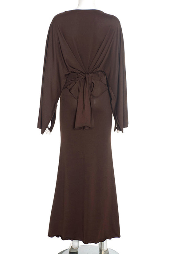 Elegant Long Sleeve Skirt Set
