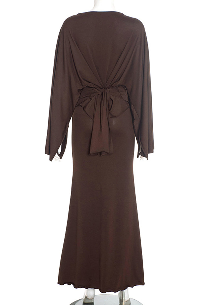 Elegant Long Sleeve Skirt Set