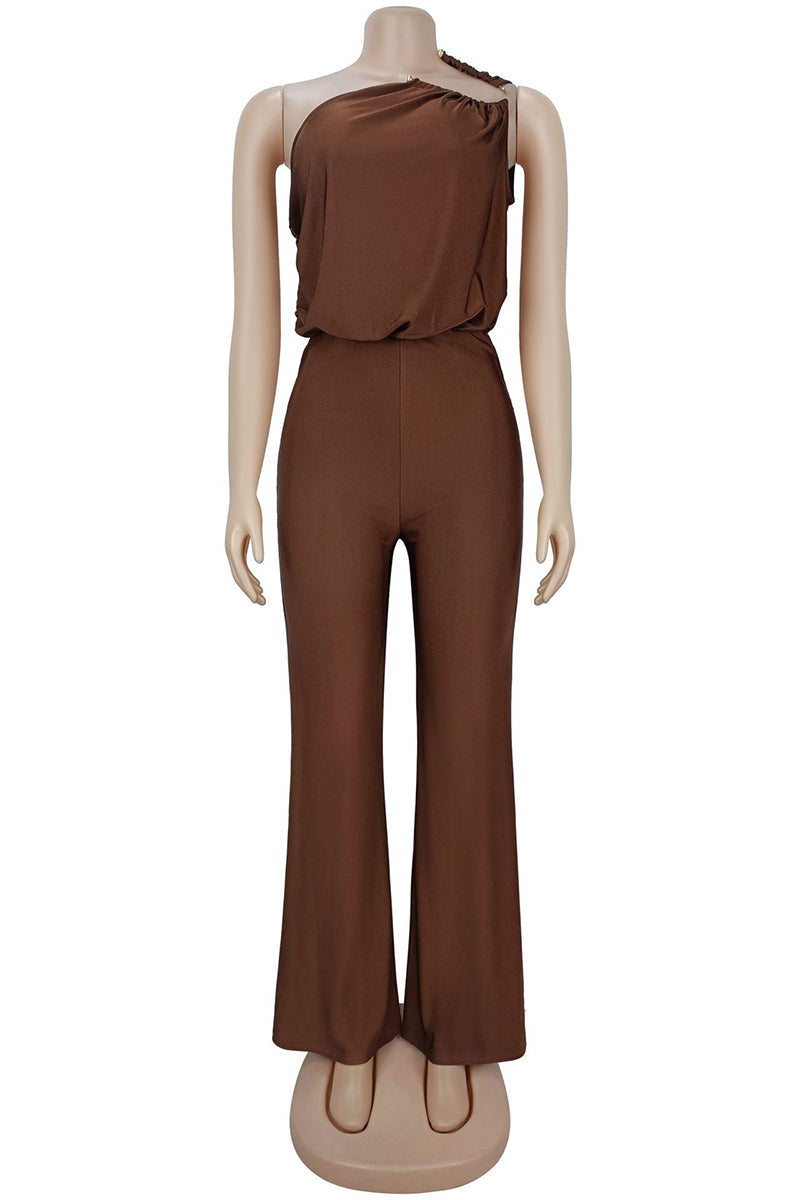 Elegant One-Shoulder Wide-Leg Jumpsuit