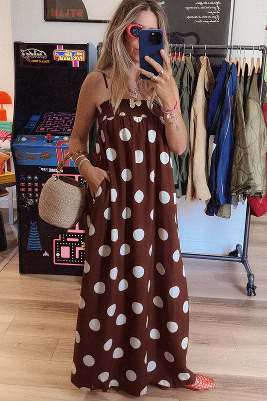 Polka Dot Casual Maxi Dress