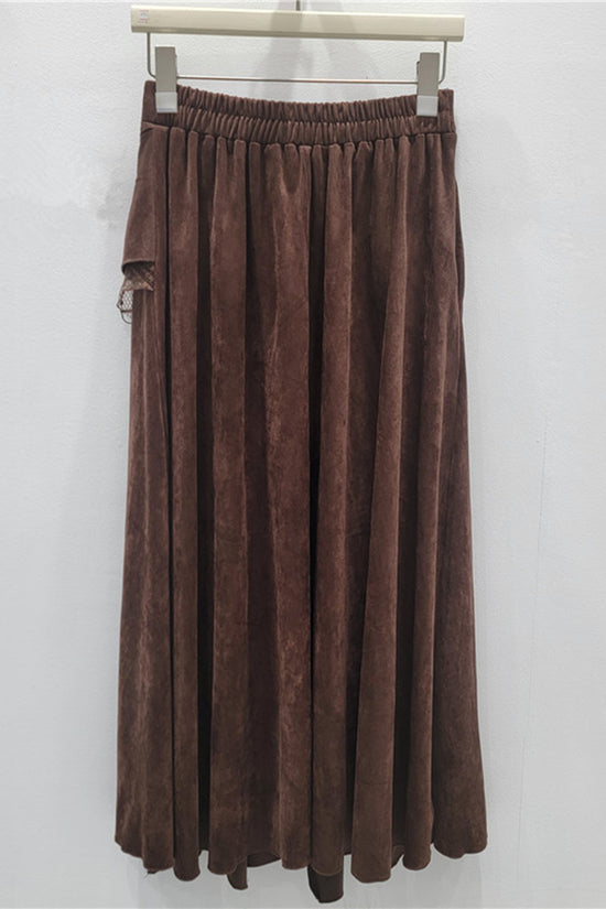 Asymmetrical Midi Wrap Skirt