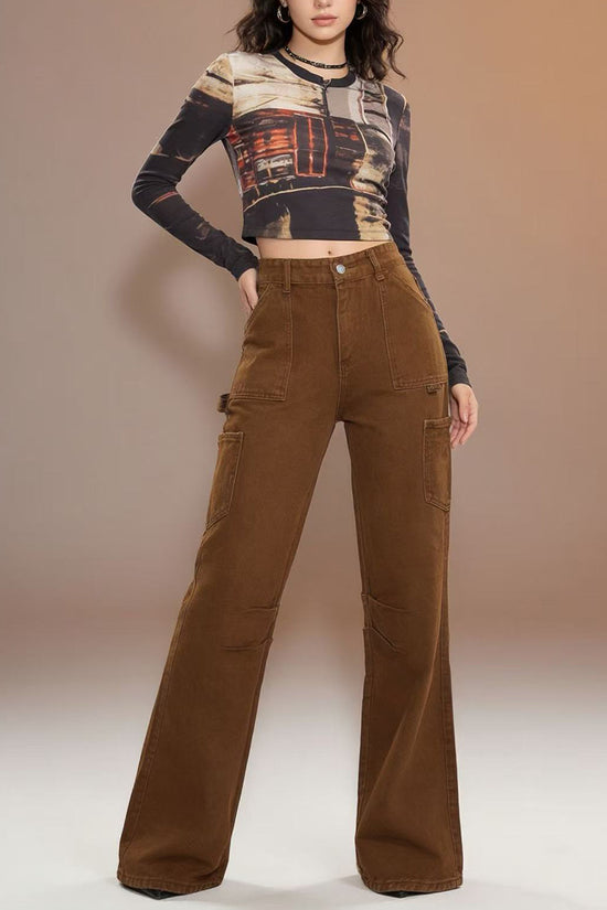 Classic High-Waist Straight Jeans