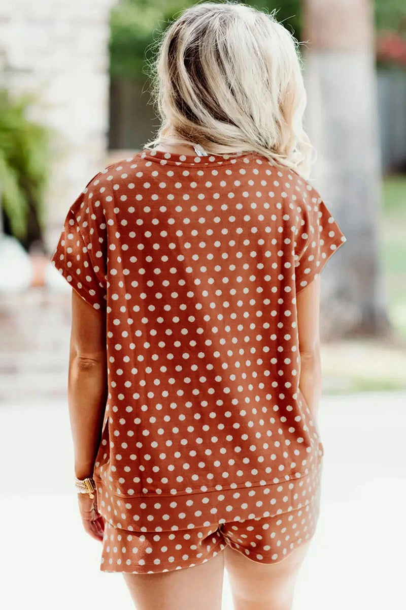 Polka Dot Print Short Set