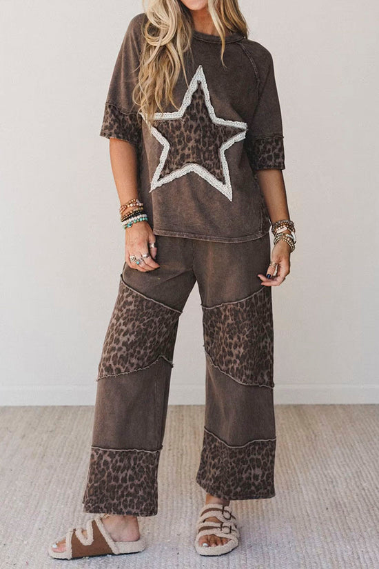 Star Patterned Casual T-Shirt