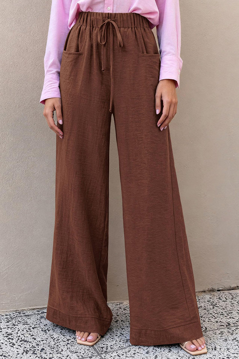Relaxed Fit Drawstring Casual Pants
