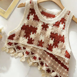 Colorful Floral Crochet Tank Top