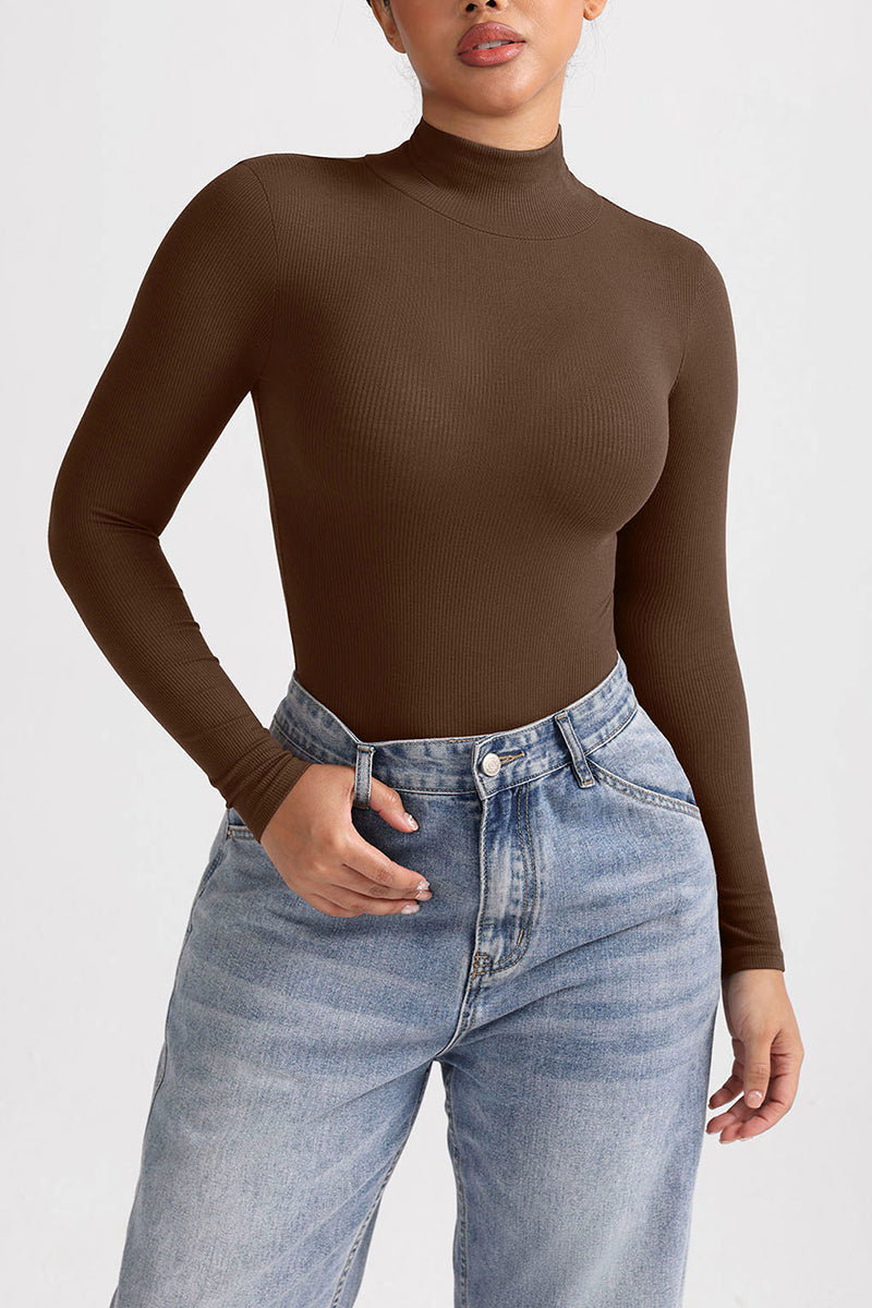Long Sleeve Mock Neck Bodysuit