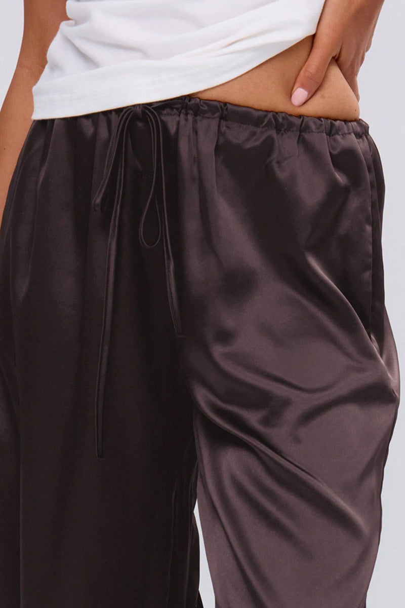 Relaxed Fit Drawstring Casual Pants