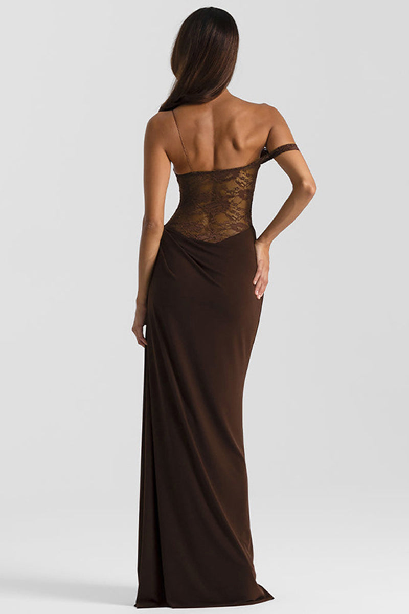 Off-Shoulder Lace Bodycon Casual Dress