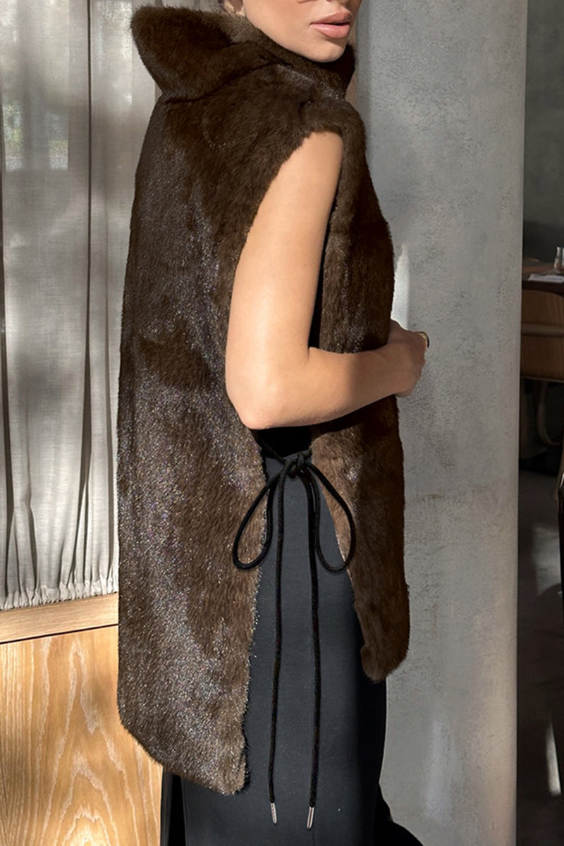 Chic High Neck Sleeveless Vest