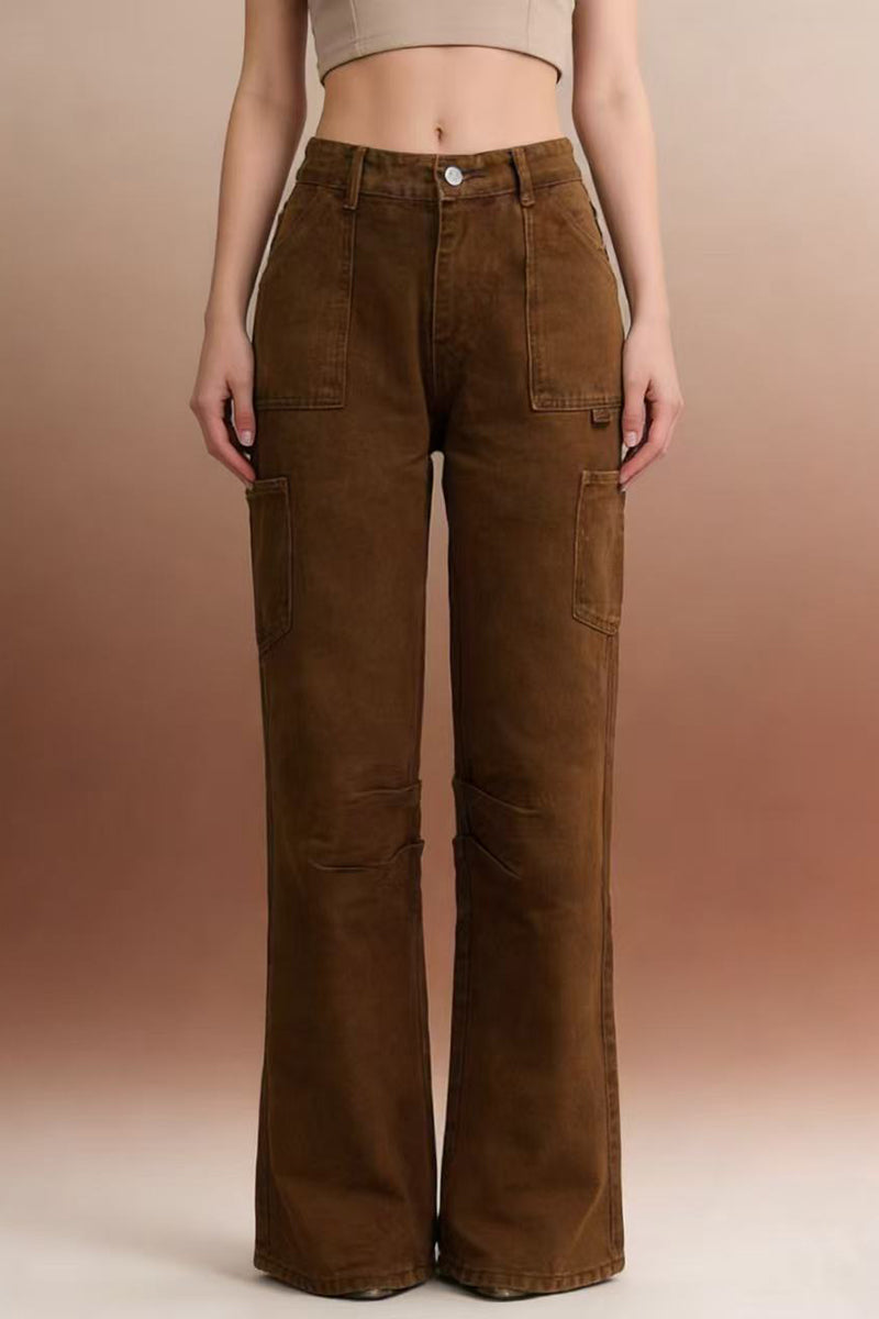 Classic High-Waist Straight Jeans