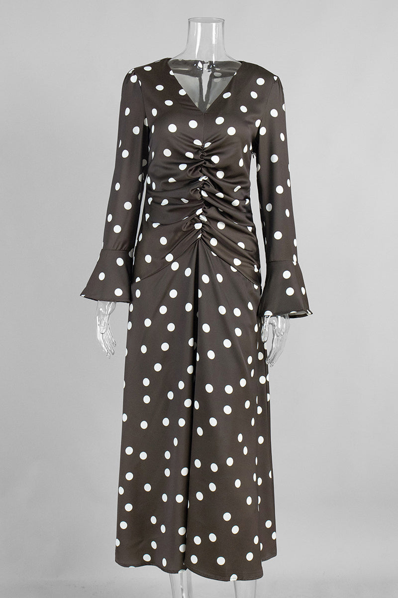 Polka Dot Long Sleeve Dress