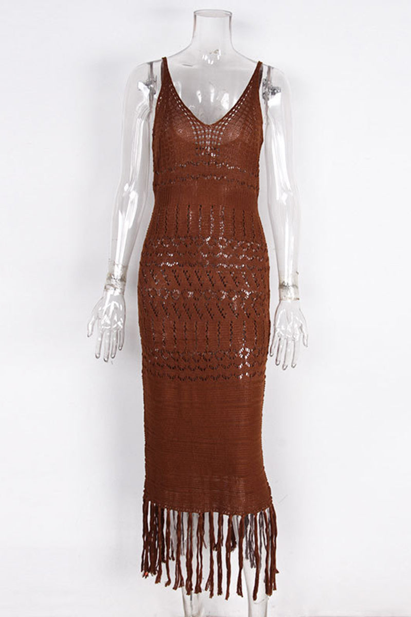 Elegant Crochet Cover-Up Dress
