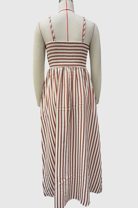 Striped Sleeveless Maxi Dress