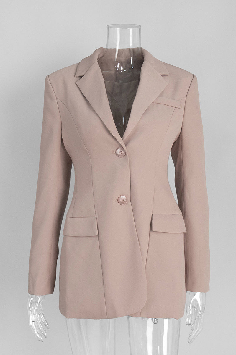 Tailored Button-Up Blazer