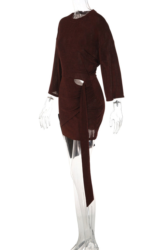 Belted Wrap Casual Dress