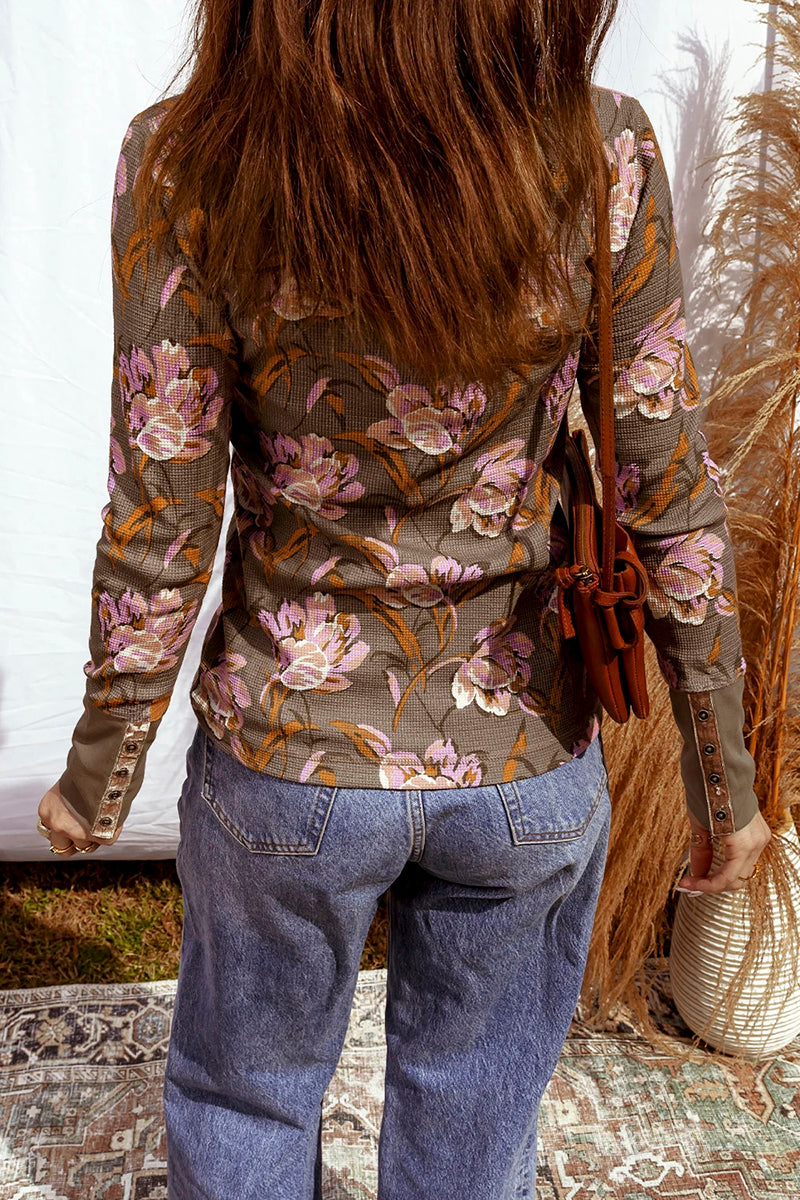 Floral Print Long Sleeve Top