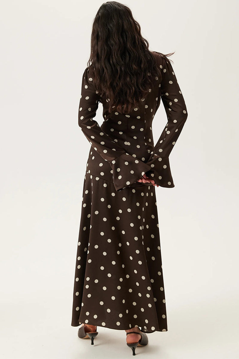 Polka Dot Long Sleeve Dress