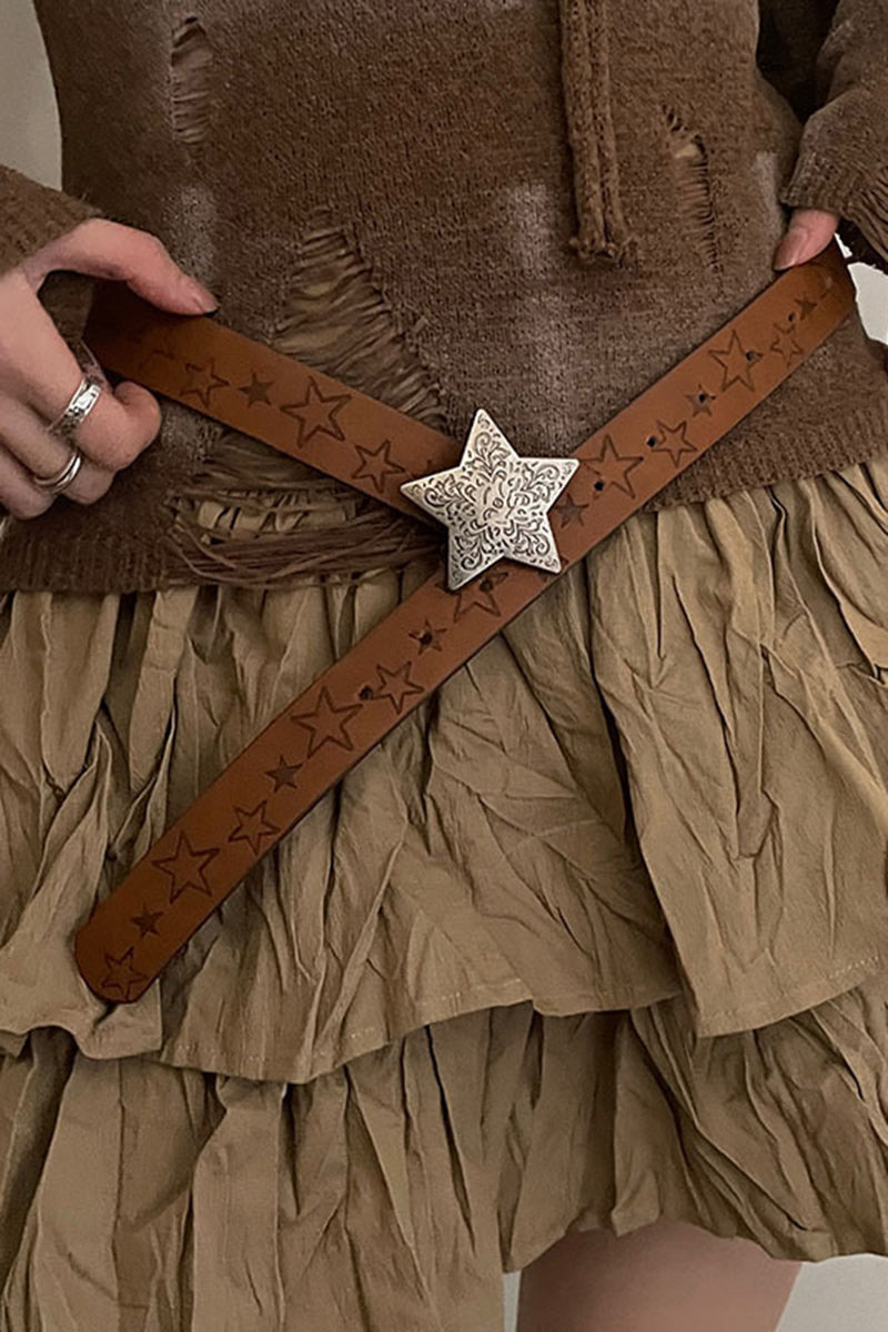 Star Embellished Western Belt