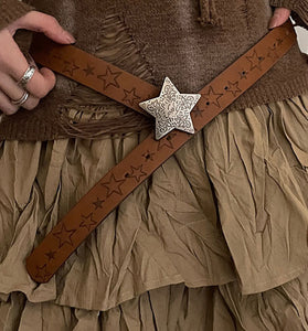 Star Embellished Western Belt